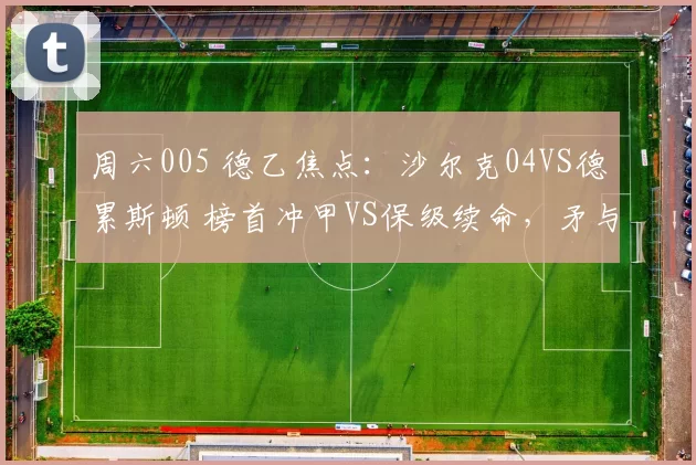 周六005 德乙焦点:沙尔克04VS德累斯顿 榜首冲甲VS保级续命,矛与盾的生死博弈_主场_联赛_定位球